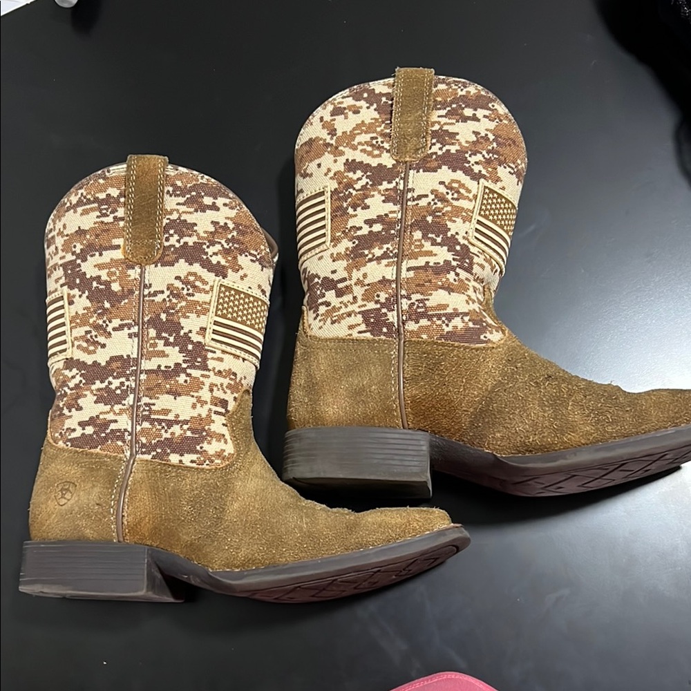 Ariat Kids' Camo Western Boots - Brown
